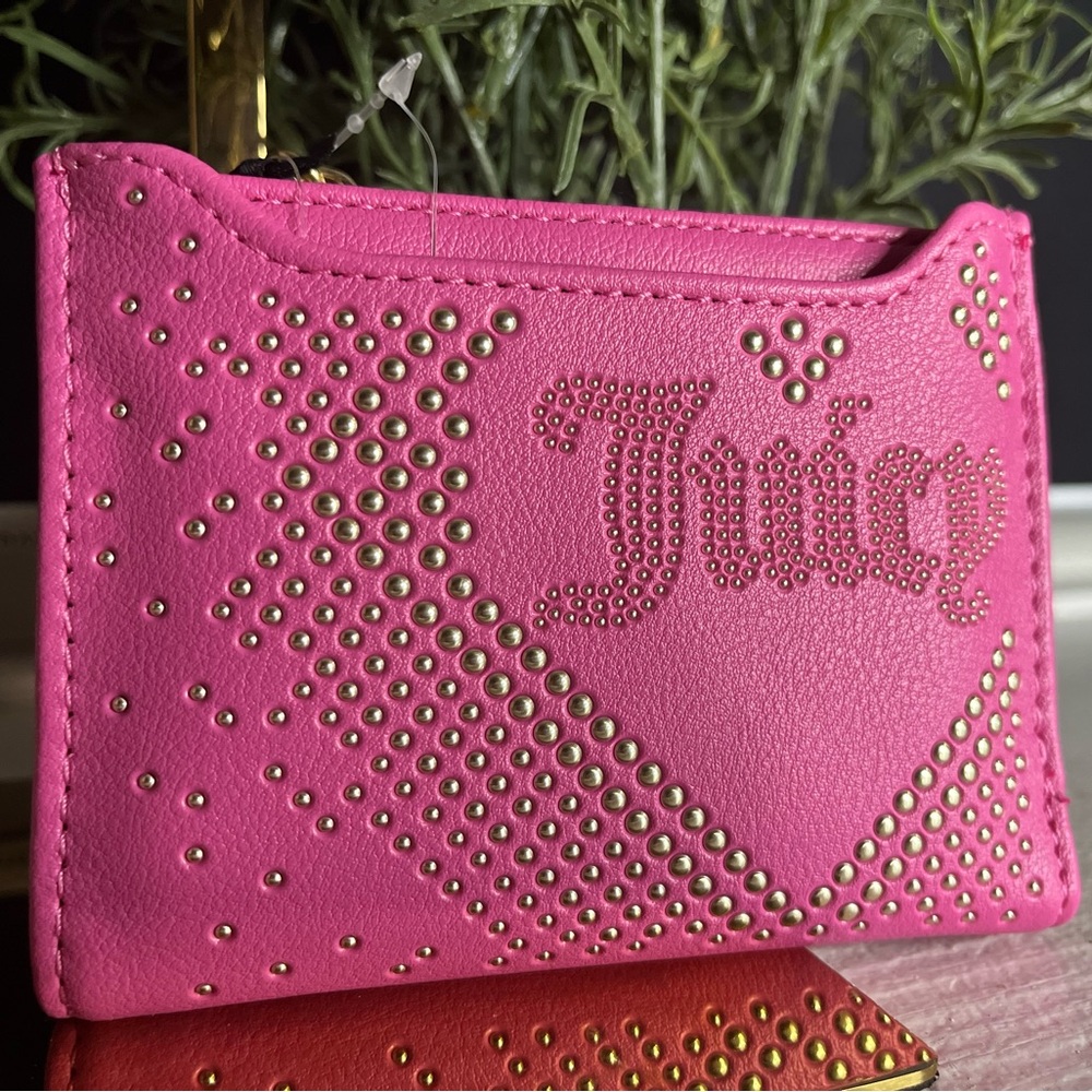 Juicy Couture Pink Studded Bifold Wallet & Cardholder NWT